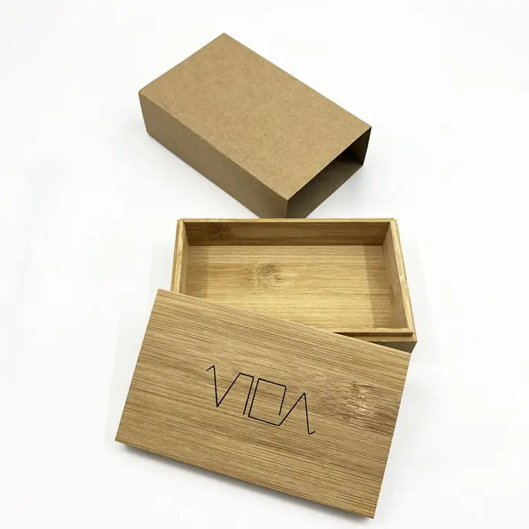 
Custom Storage Gift Square Packaging Bamboo Wooden Box With Lids 