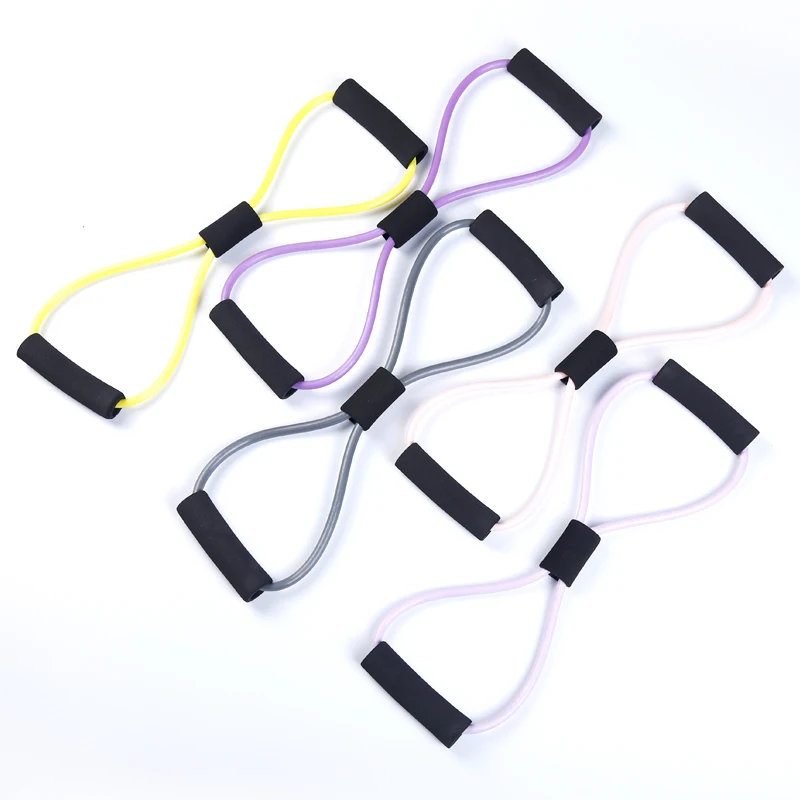 

Factory Outlet Lightweight Easy To Carry Chest Enlargement Training Tension Band Set for Sports, Violet/grey/yellow/pink/lavender