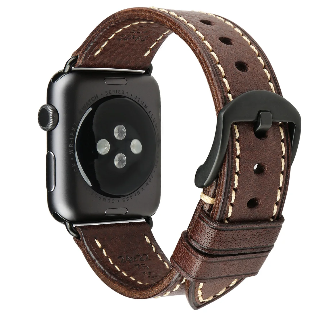 

Luxury Original Apple Watch Band For iWatch 6/SE/5/4/3 44mm 40mm 42mm 38mm Handmade Italian Real Leather Apple Watch Strap