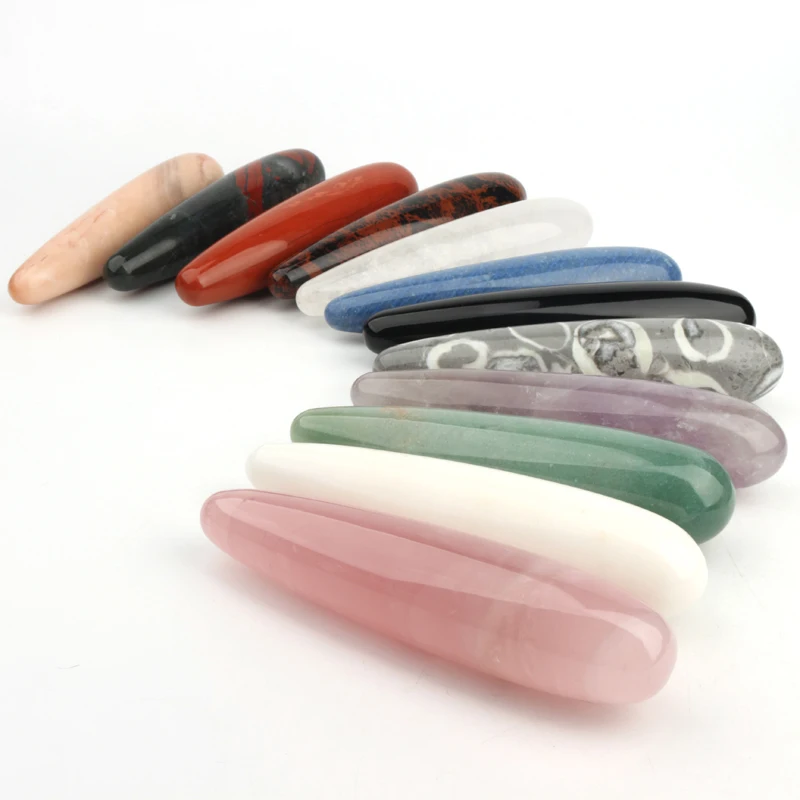 

Wholesale Natural Crystal Polished Gemstone Dildos Yoni Crystal Massage Wand For Healing