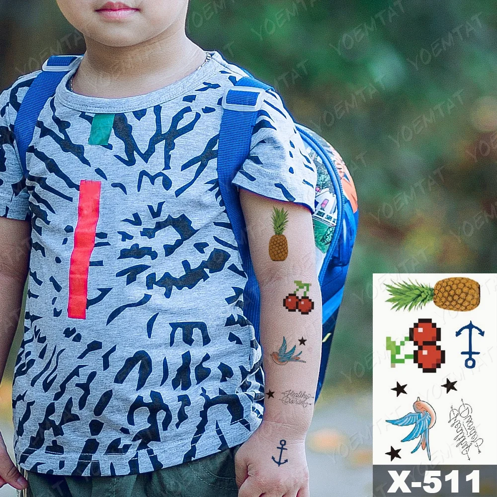 

Wholesale Custom Premium texture fruit temporary tattoo stickers, Cmyk