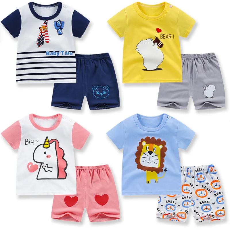 

Boy Clothing Sets Casual T-Shirt Set and Shorts Pure-Cotton Children Suit, Picture shows