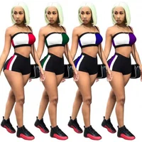 

2019 custom crop top and shorts summer two piece outfits for women