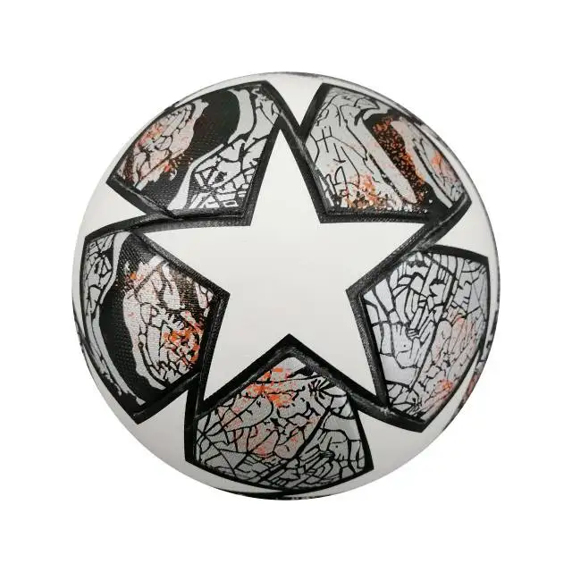 

China factory customize wholesale for leather football soccer ball, Black white