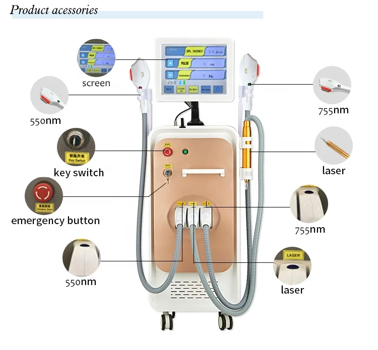 

Hair Removal Ice Depilador Permanent Shr Ce Medical 3 In 1 Rf Picosecond Ipl Laser Machine