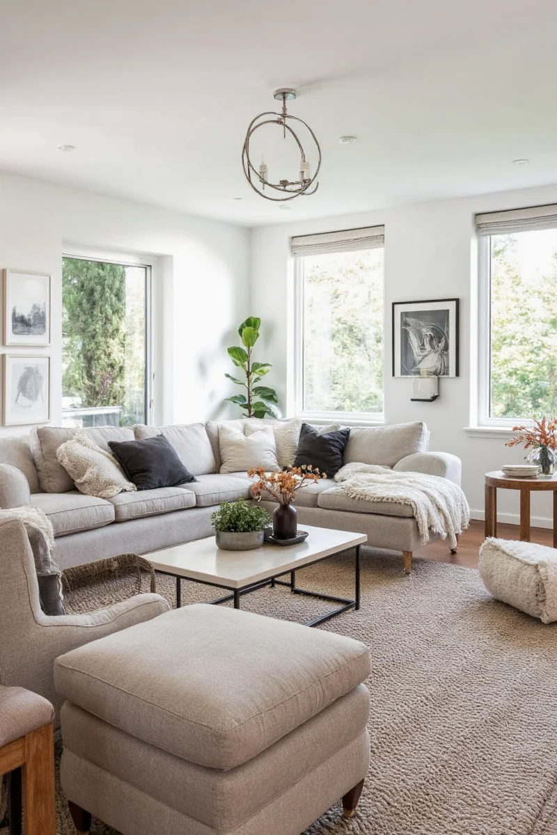 Modway Articulate Sofa in light gray