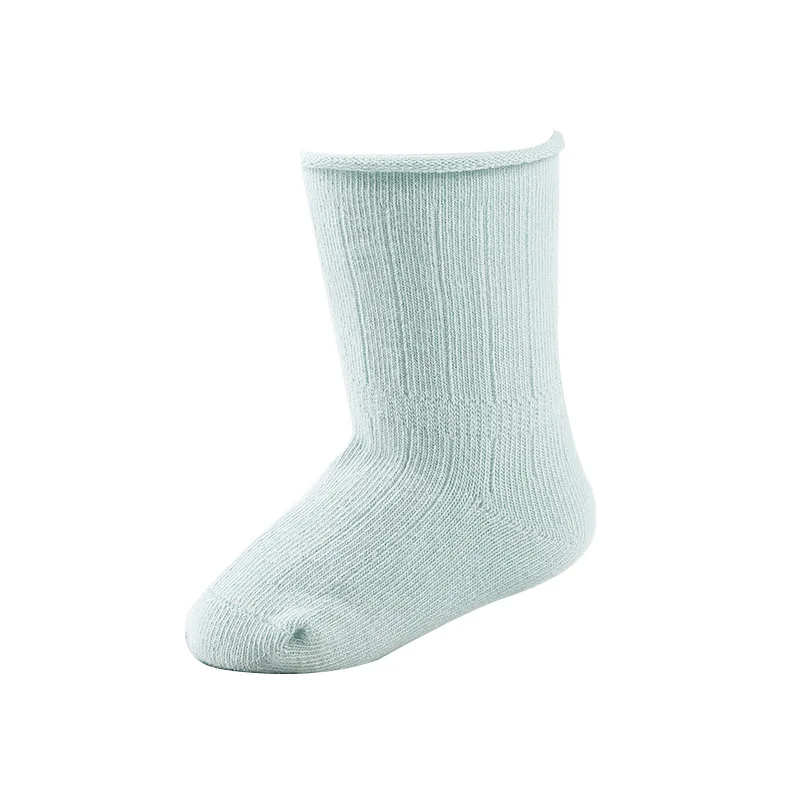 

Baby Socks Spring and Autumn Combed Cotton Loose Curling Solid Color Stripes Boneless Baby Children Socks
