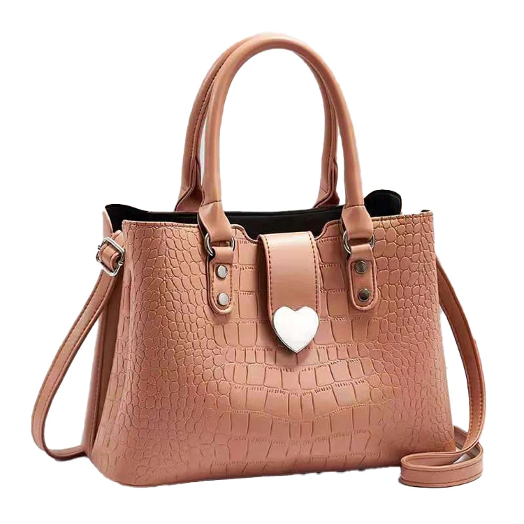 

CB383 Hot sale brand high quality pu leather retro crocodile pattern shoulder handbag trending women big hand bags luxury ladies