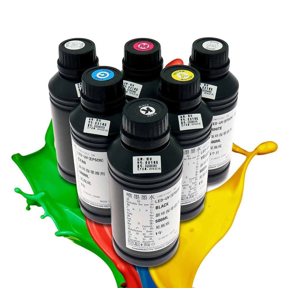 Encre Uv Led Pour Imprimante Epson500ml Par Bouteillefard À Jet Dencre Blancpour Appareil 4781