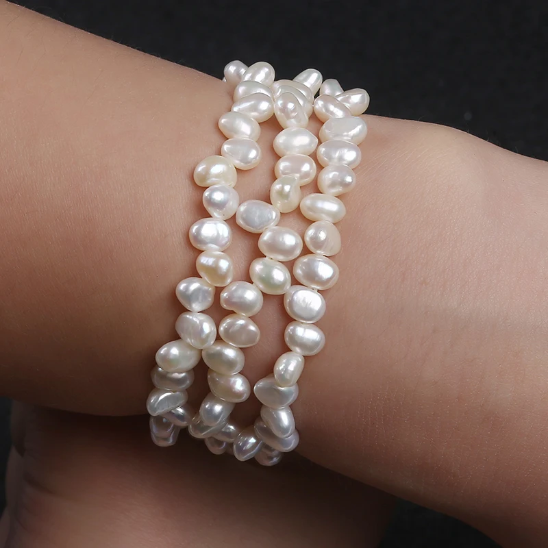 

Wholesale  Good quality Baroque Freshwater Pearl Bead Strand, White