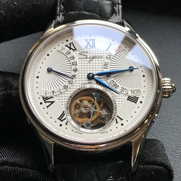 

free ship stock luxury real seagull skeleton Chronograph tourbillon mechanical hand winding and automatic diamond watch man