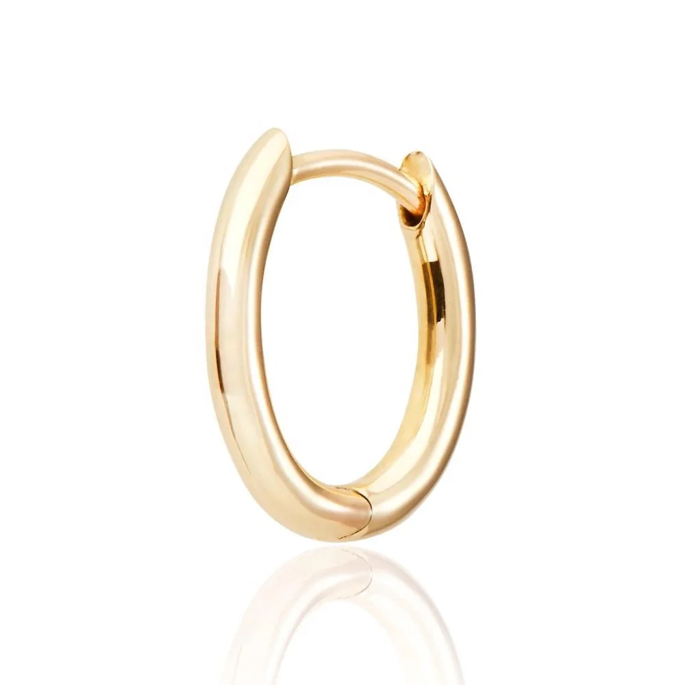 

daily wear women jewelry thin plain small huggie hoop earrings 925