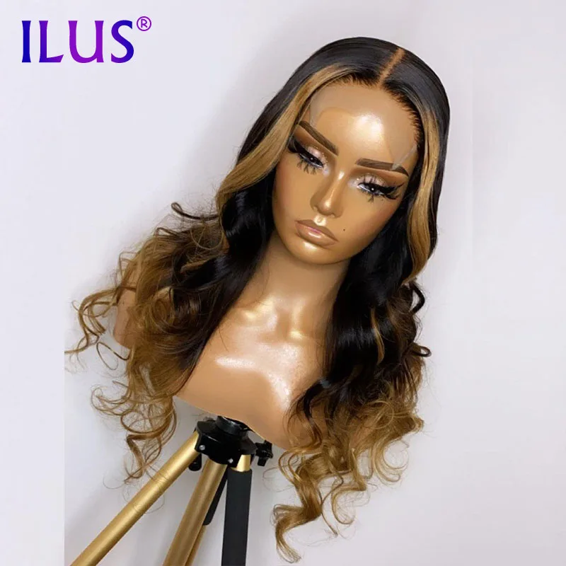 

1B/27 Color Body Wave HD Lace Frontal Wigs Brazilian Hair Glueless 360 Full Lace Frontal Human Hair Wigs For Black Women Bob Wig