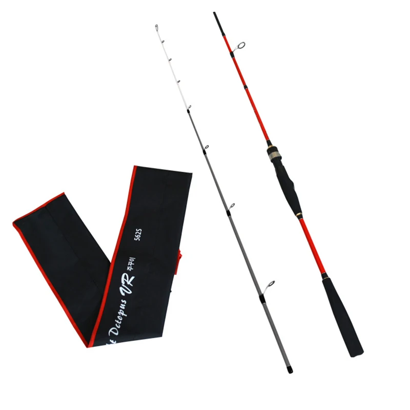 

Cheap price fast action 2 section 1.68m carbon fiber spinning rod fishing for squid, Pictures