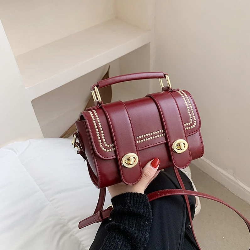 

XP1253 Textured small square bag luxury handbags for women