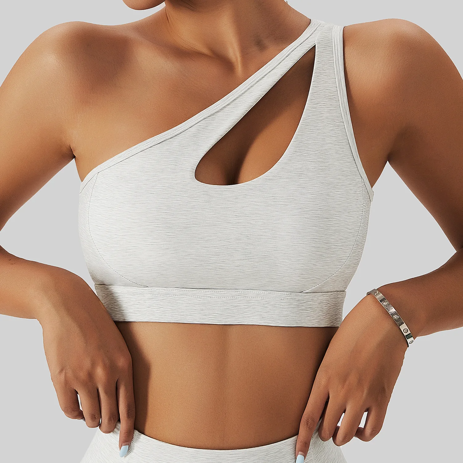 

Spring Sports Bra Gather Back Shaping Yoga Bra Quick Dry Running Fitness Suit Women's Tight Oblique Shoulder Bra