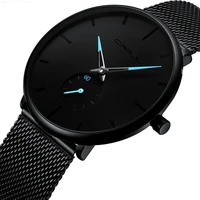 

CRRJU 2150 Men Quartz Luxury Brand Watch Black Stainless Steel Minimalist Male Analog Clock Waterproof Watches Men Wrist Digital