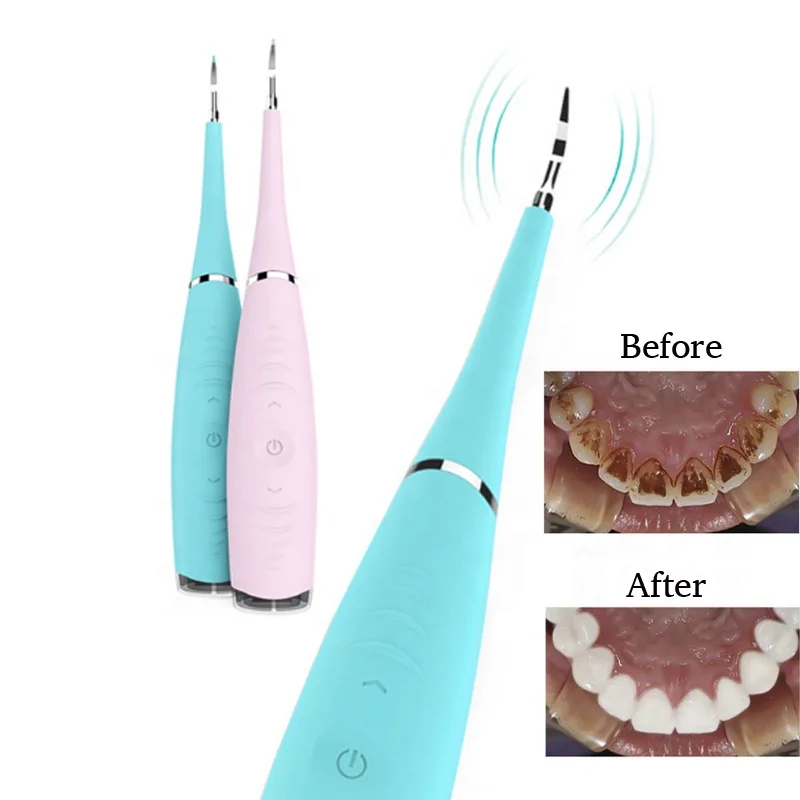 

Portable Electric Sonic Ultrasonic Dental Scaler Tooth Stains Tartar USB Rechargeable Teeth Calculus Remover