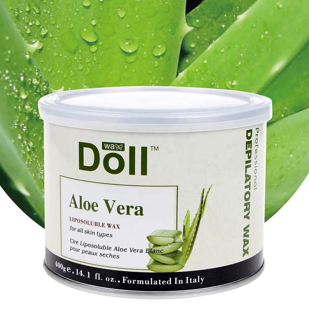 

400g New packing Aloe flavor hair removal wax tin/hair removal warm wax tank/hair removal soft wax can, 10colors