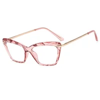 

Popular Women cat eye Crystals Transparent Eyewear Brand Optical Frames Glasses Clear Diamond Cut Spectacles