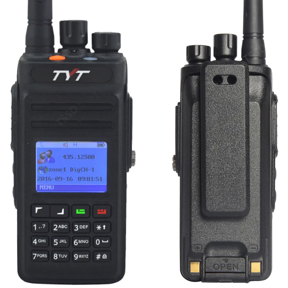 

TYT MD-398 10 Watt DMR Digital Radio IP67 Waterproof Up to 1000 Channels Walkie Talkies with 2 High Gain Antenna