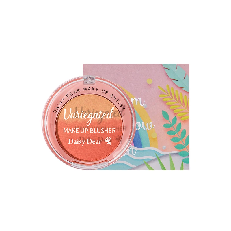 

Hot Selling Gradient Ramp Cheek Blush Pressed Powder Two-tone Face Cosmetics Sonrojado Custom Logo Pink Cheek Blush, 3 colors
