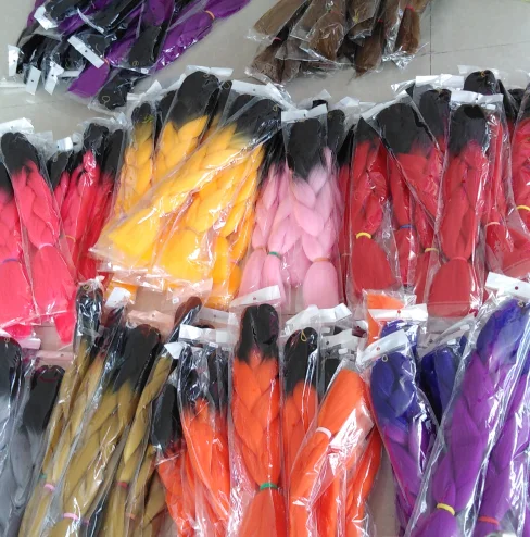 

Factory wholesale braiding private label ombre color jumbo hair synthetic crochet braid hair prestreched braiding hair