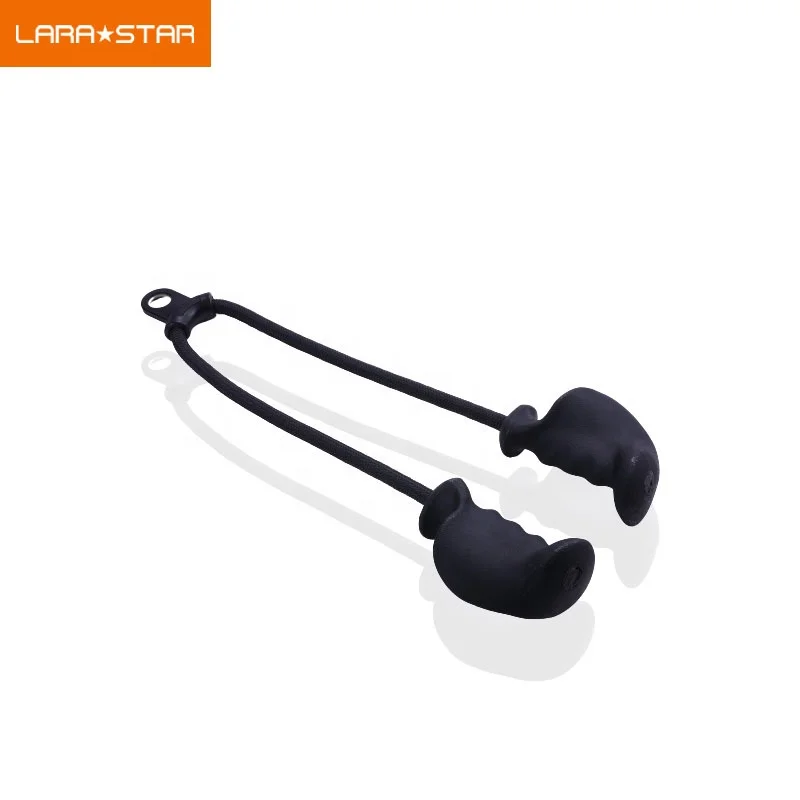 

New style Gym Home Workout plastic Steel Push down Exercise Cable Rope Triceps Cable Machine Attachments handle grip, Black