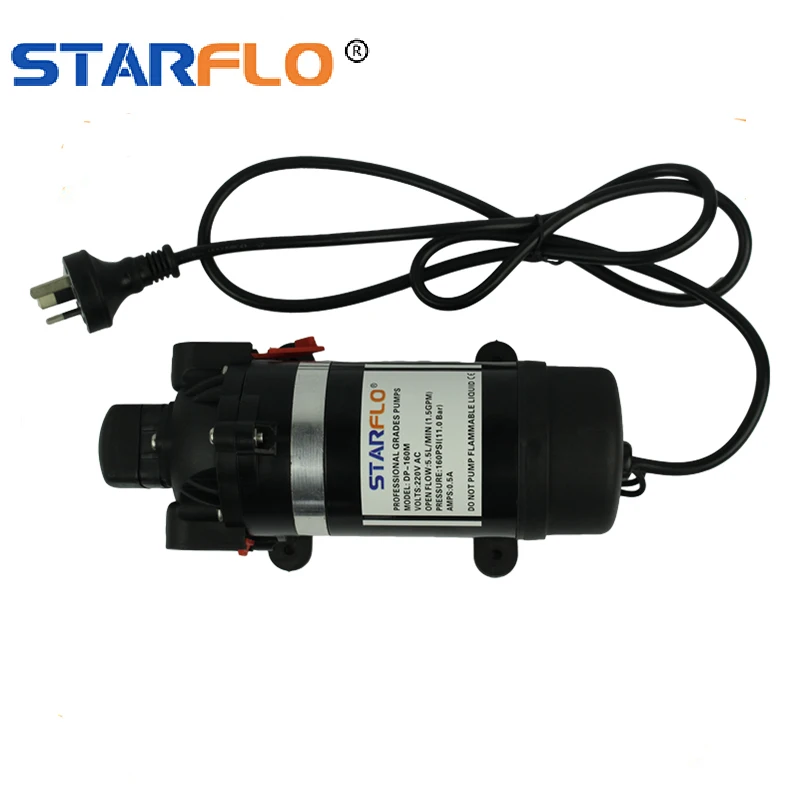 

STARFLO portable 220v mini electric pump price 160PSI self-priming car washer diaphragm water pump small