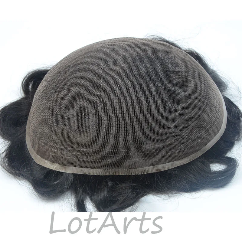 

Wholesale hair wig men toupee Human Hair Replacement System French Lace Bases Brazilian Hair Toupee For Men