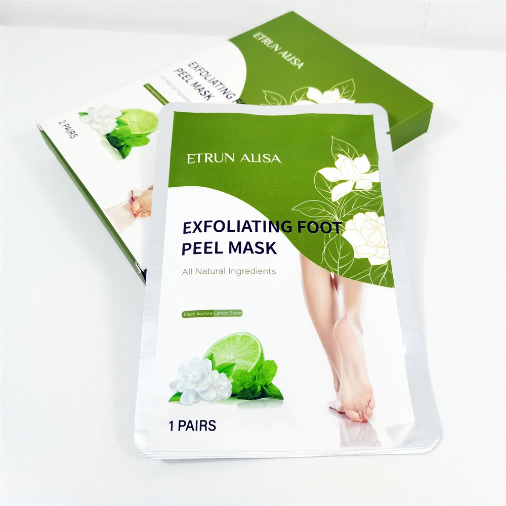 

Private label 2020 Best Selling Dead Skin Removing Dry Skin Moisturizing Exfoliating Peeling Socks Jasmine Foot Peel Mask