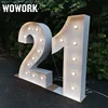 Outdoor illuminated big figure number light with led bulb for company anniversary back drop