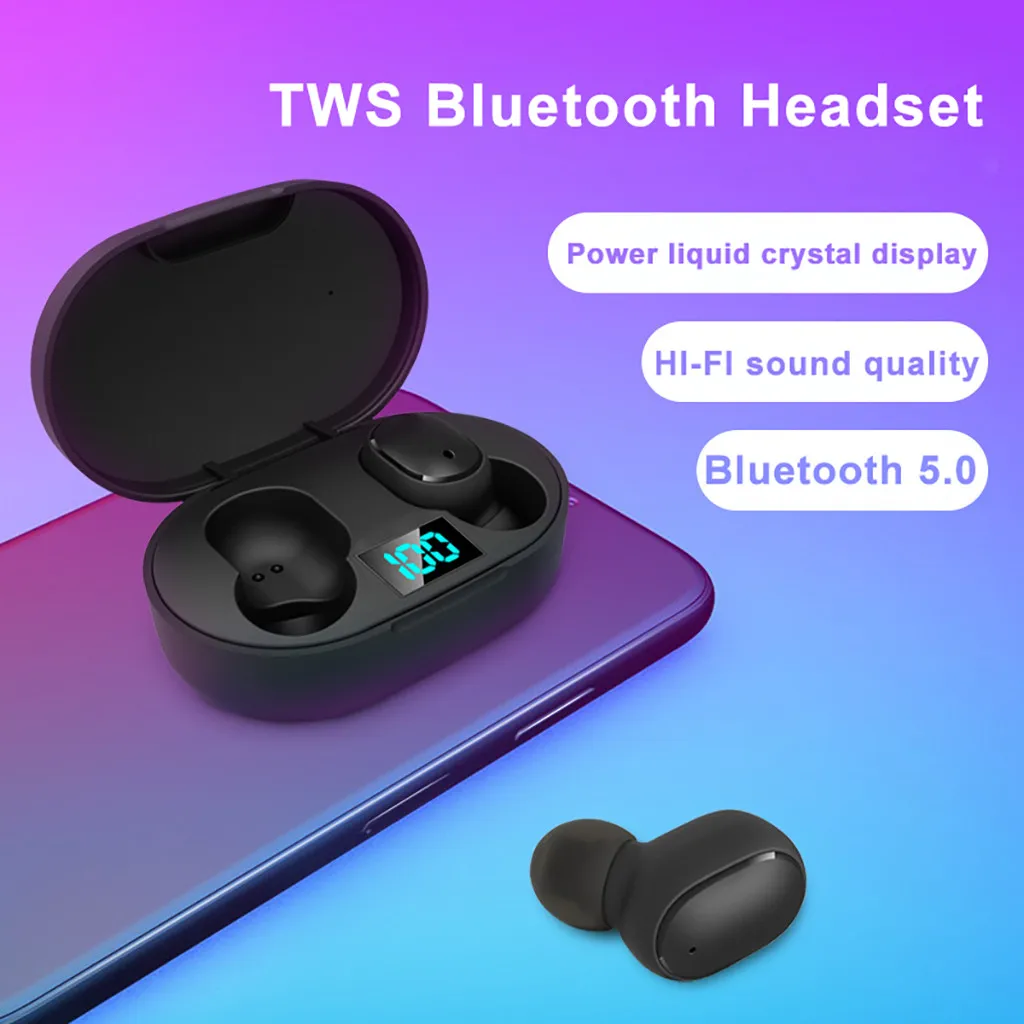 

HOT SELLING E6S A6S LED Display 5.0 tws Earbuds sport earphone tws wireless headset earphones earbuds