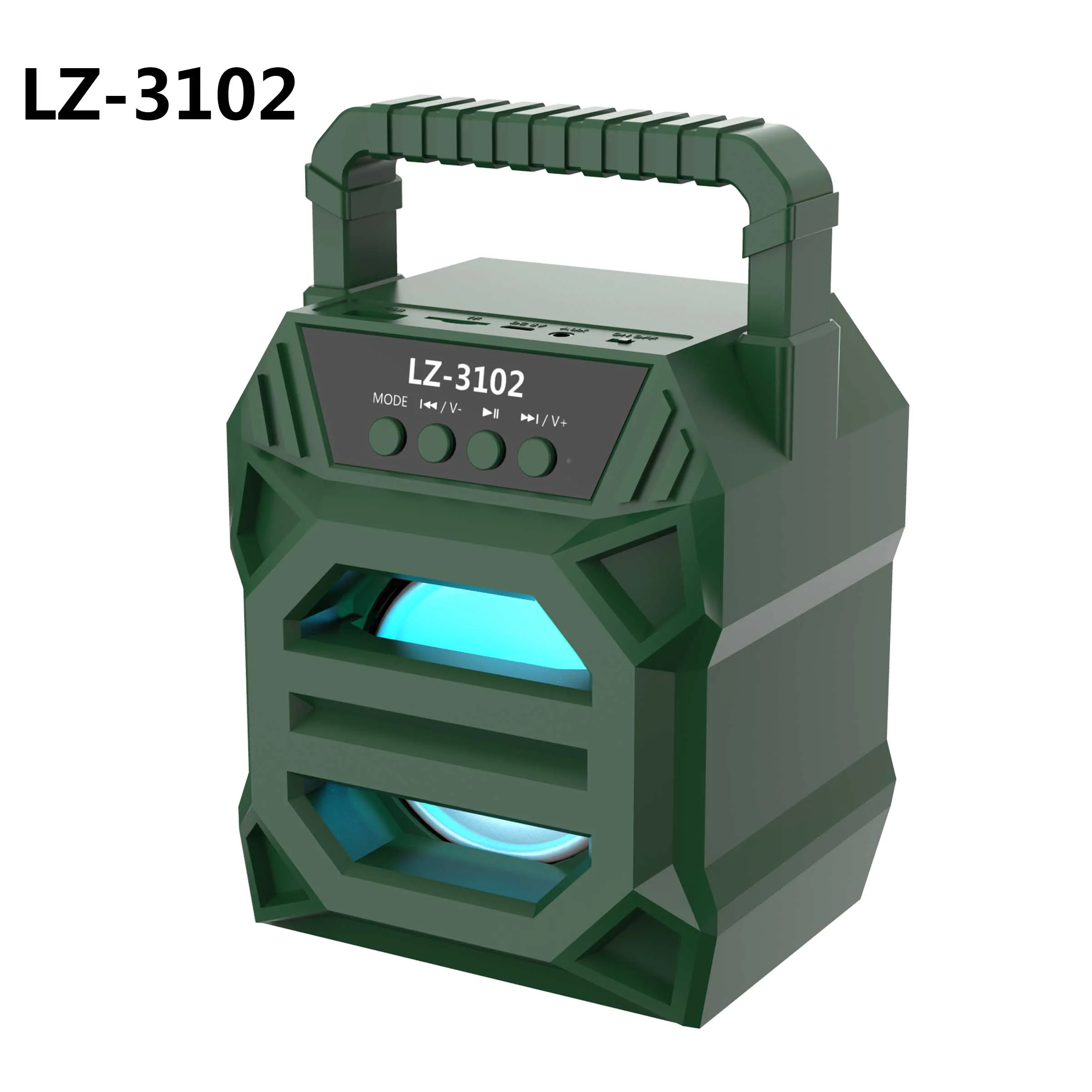 

LZ-3102 3 Inch Mini Rechargeable Portable Wireless Trolley Blue tooth Speakers With Mic