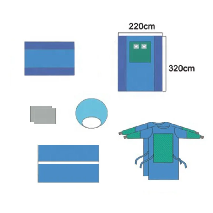 
EO Sterile Disposable Angiography Surgical Drape Pack 