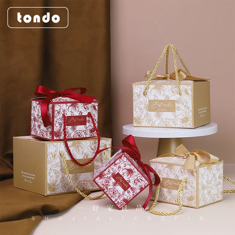 

Tondo New Design Wedding Flower Portable Box Wedding Candy Box Gift Box