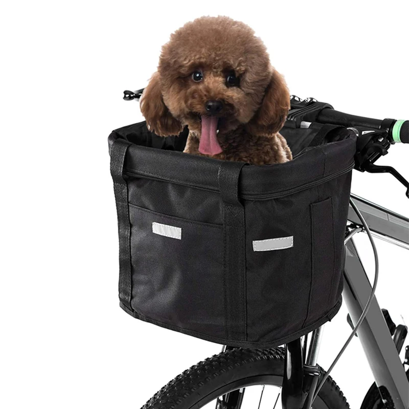 

hot sale basket for bike waterproof bicycle basket bicycle front basket pet dog carrier with great price, Different colors available