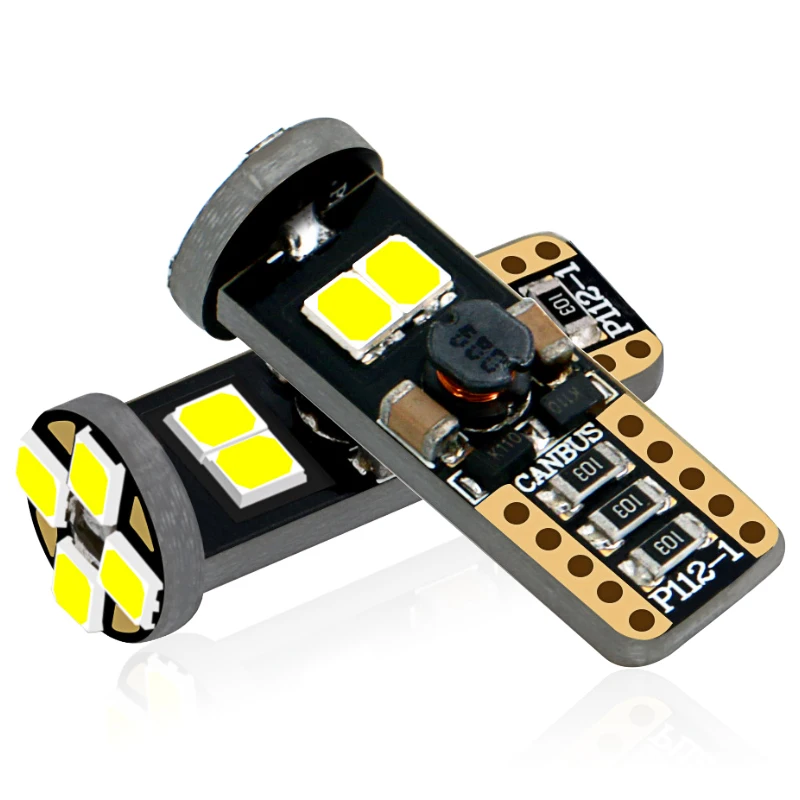 
LED T10 10SMD Car W5W 194 168 Canbus DC Decoding Dashboard 