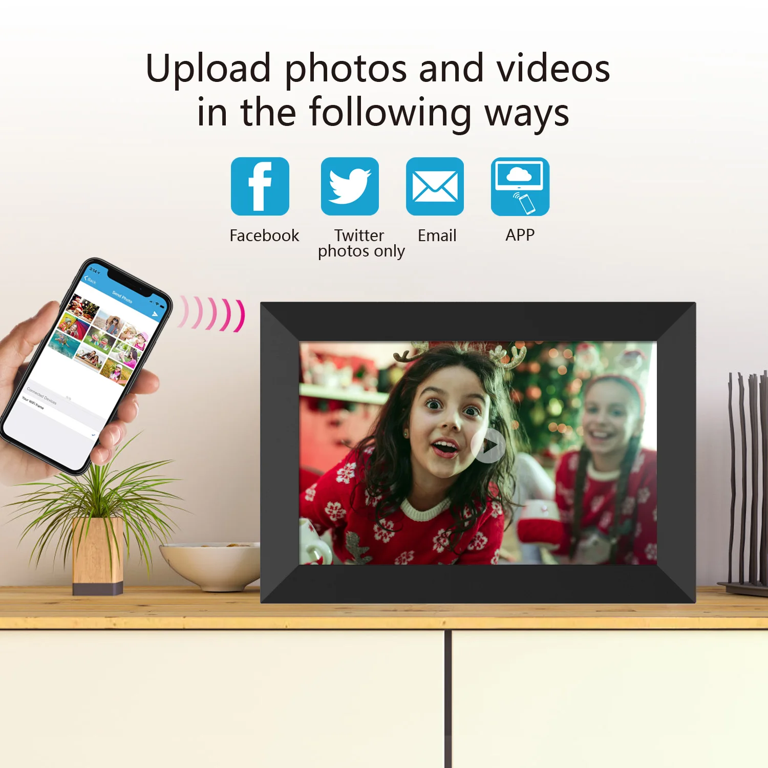 

fast delivery 10.1 inch Cloud Digital Photo Frame with MP4 Digital Player Driver Showing Pictures and Videos