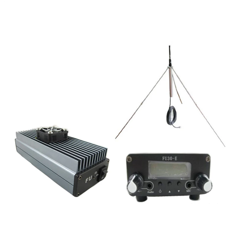 

FMUSER FU-30A 30W Professional FM Amplifier With 0.5W Exciter GP100 1/4 Wave Antenna For Radio Station FM Transmitter