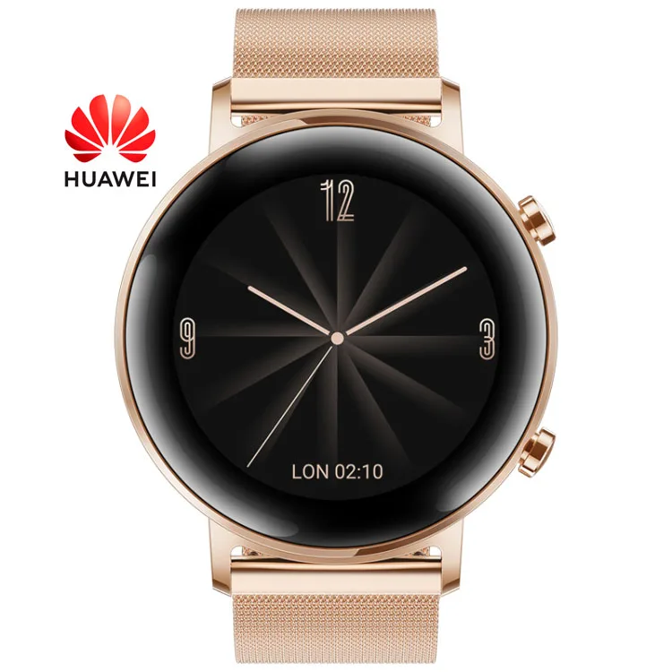 

Support Heart Rate & Pressure Monitoring HUAWEI WATCH GT 2 42mm Metal Wristband Fitness Tracker Smart Watch