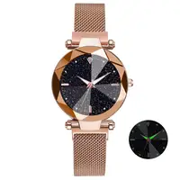 

2pcs Set Luxury Women Luminous Watches Magnetic Starry Sky Female Clock Quartz Wristwatch relogio feminino