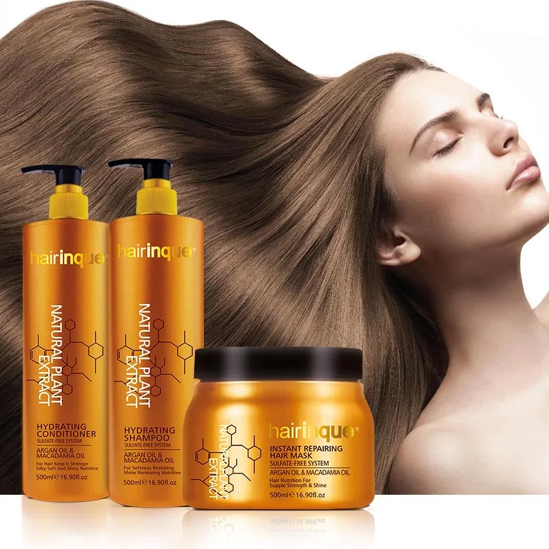 

Private label hair shampoo and conditioner natural argan oil smoothing moisturizing shampoo sulfate free hair care set