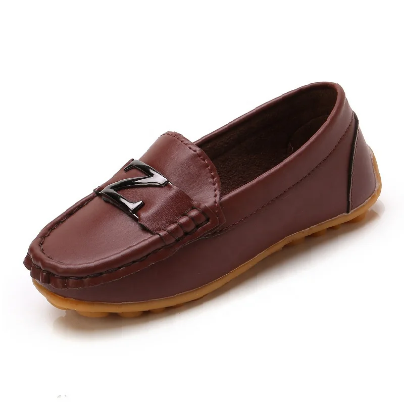 Children Shoes PU Leather Casual Styles Toddler Little Boys Girls Flat Driver Shoes Soft Comfortable Loafers Kids Walking Shoe