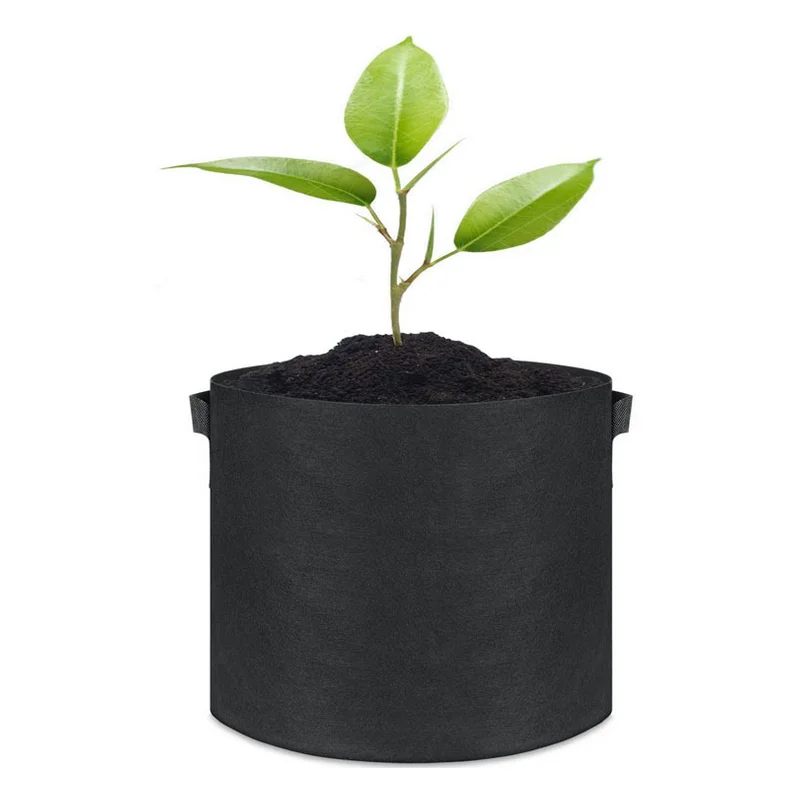 

AAA267 nonwoven Round Herb Bed Garden Grow bags biodegradable Flower Pot Vegetable Plants horticulture seedling bag, 3 colours