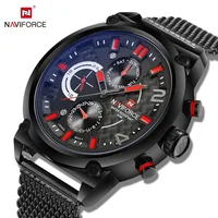 

2019 hot sale naviforce 9068 Stainless Steel sport Quartz Sport Mens watches luxury WristWatch navi force