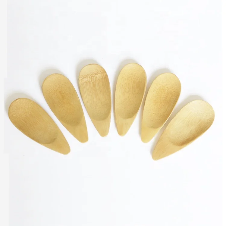 

eco friendly reusable coffee bamboo spoon logo customized disposable wood bamboo tea spoon