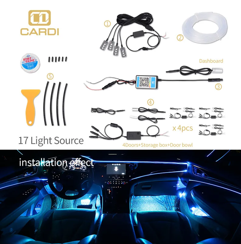 Hot Sale factory RGB ambient light kit car door led for mercedes benz cla250 2020 2021 New Arrival