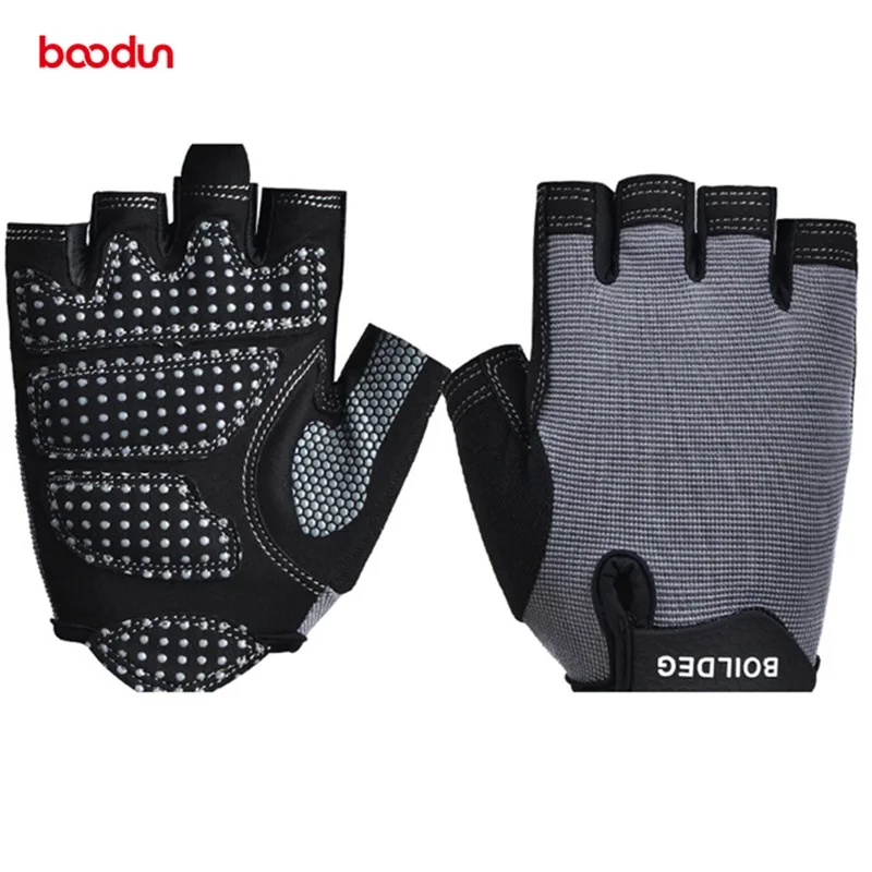 

Boodun OEM/ODM custom best selling anti-slip half finger weightlifting gym glove for fitness, Black, gray, green, sky blue, pink.