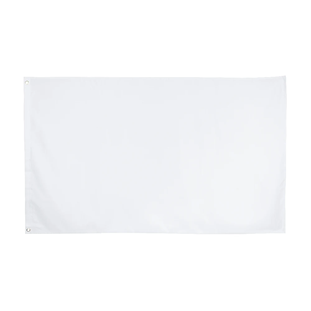Ready to Ship JOININ Double Sided Flying Soft 3X5FT 100% Polyester Plain White Flag